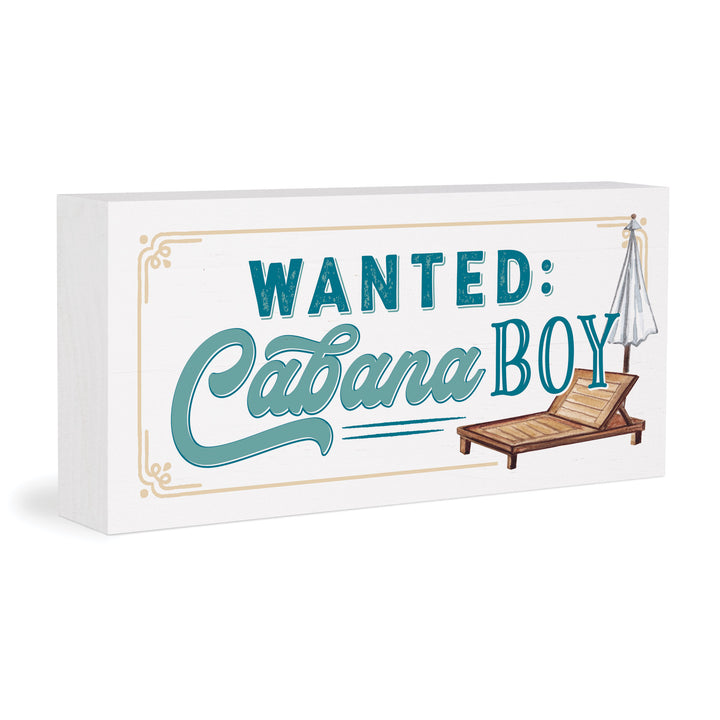 Wanted: Cabana Boy Wood Block Décor