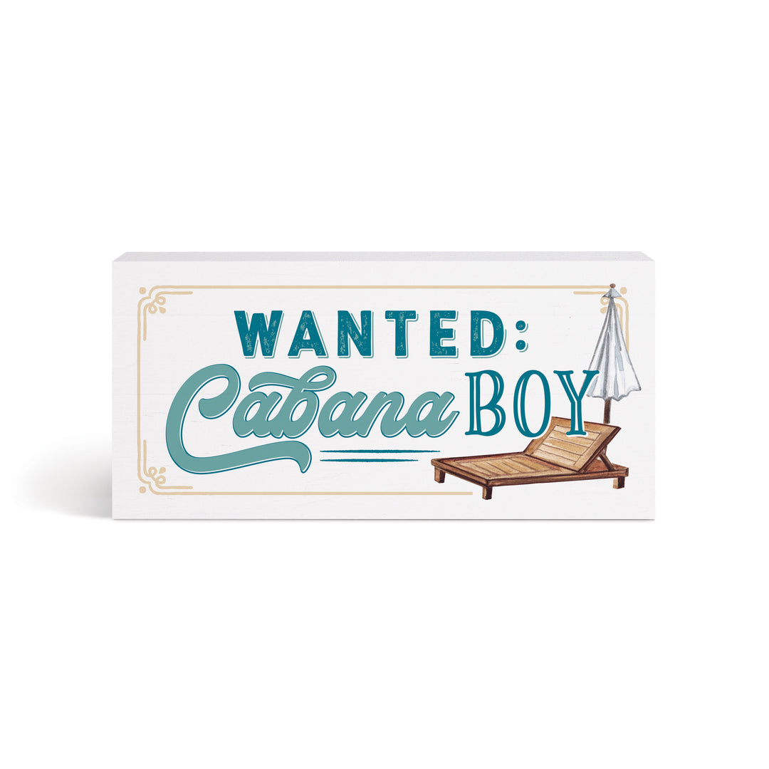 Wanted: Cabana Boy Wood Block Décor