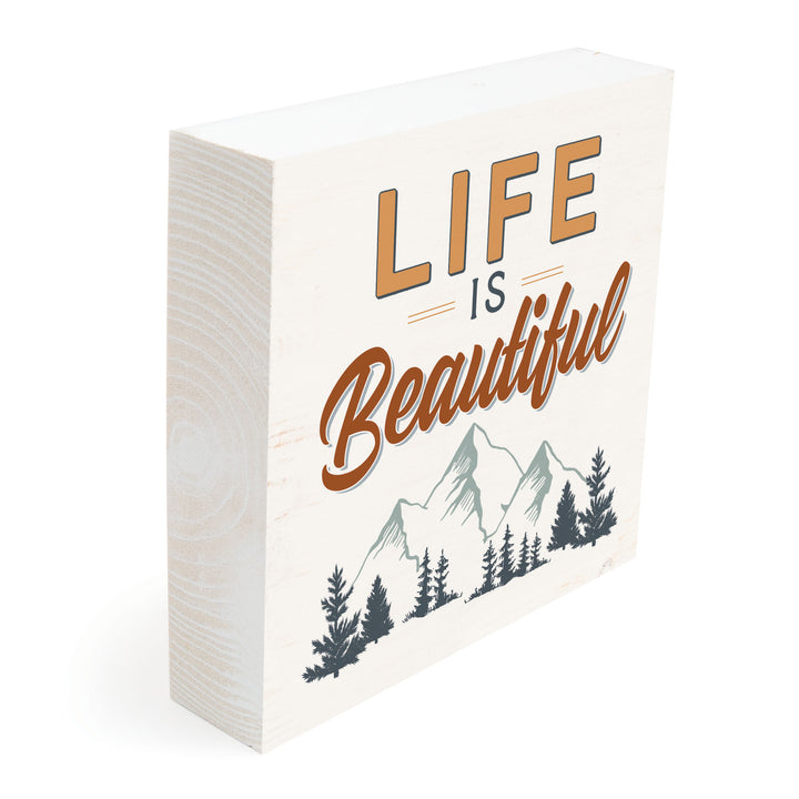 Life Is Beautiful Wood Block Décor