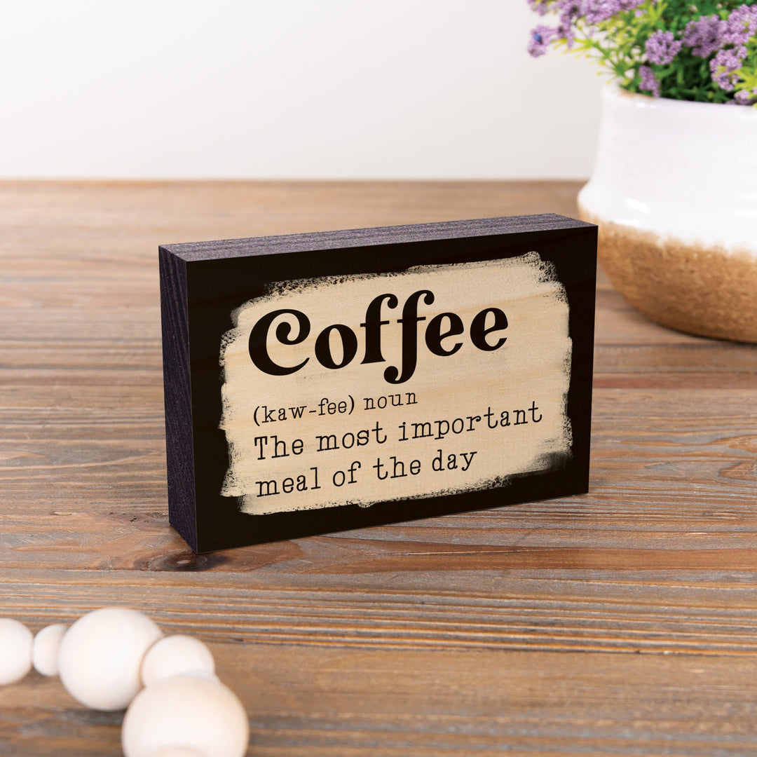 Coffee Noun The Most Important Meal Of The Day Word Block
