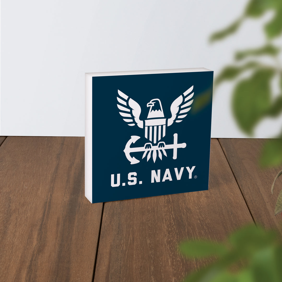 US Navy Logo Word Block