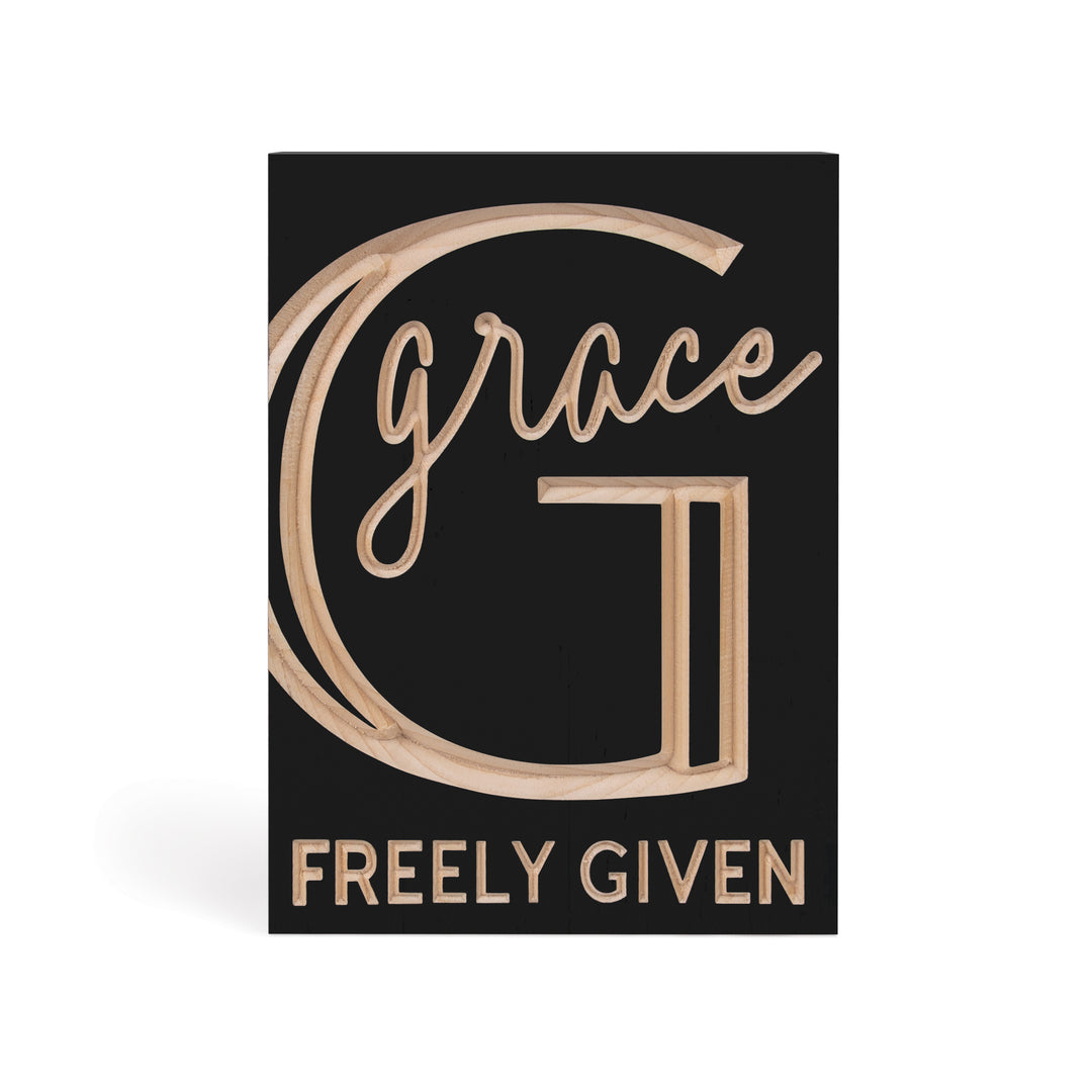 G Grace Freely Given Word Block