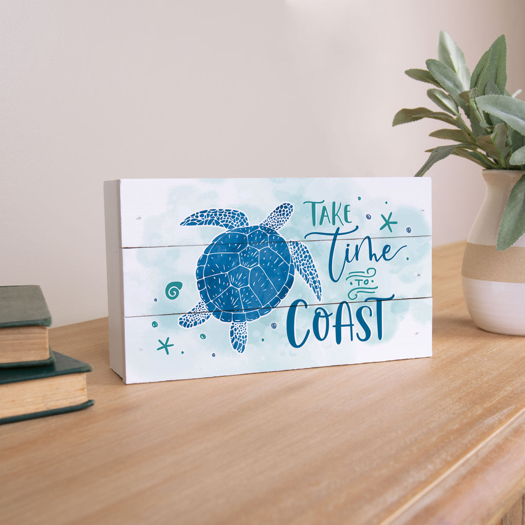 Take Time to Coast Tabletop Pallet Décor