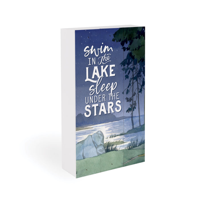 Swim In The Lake Sleep Under The Stars Tabletop Pallet Décor