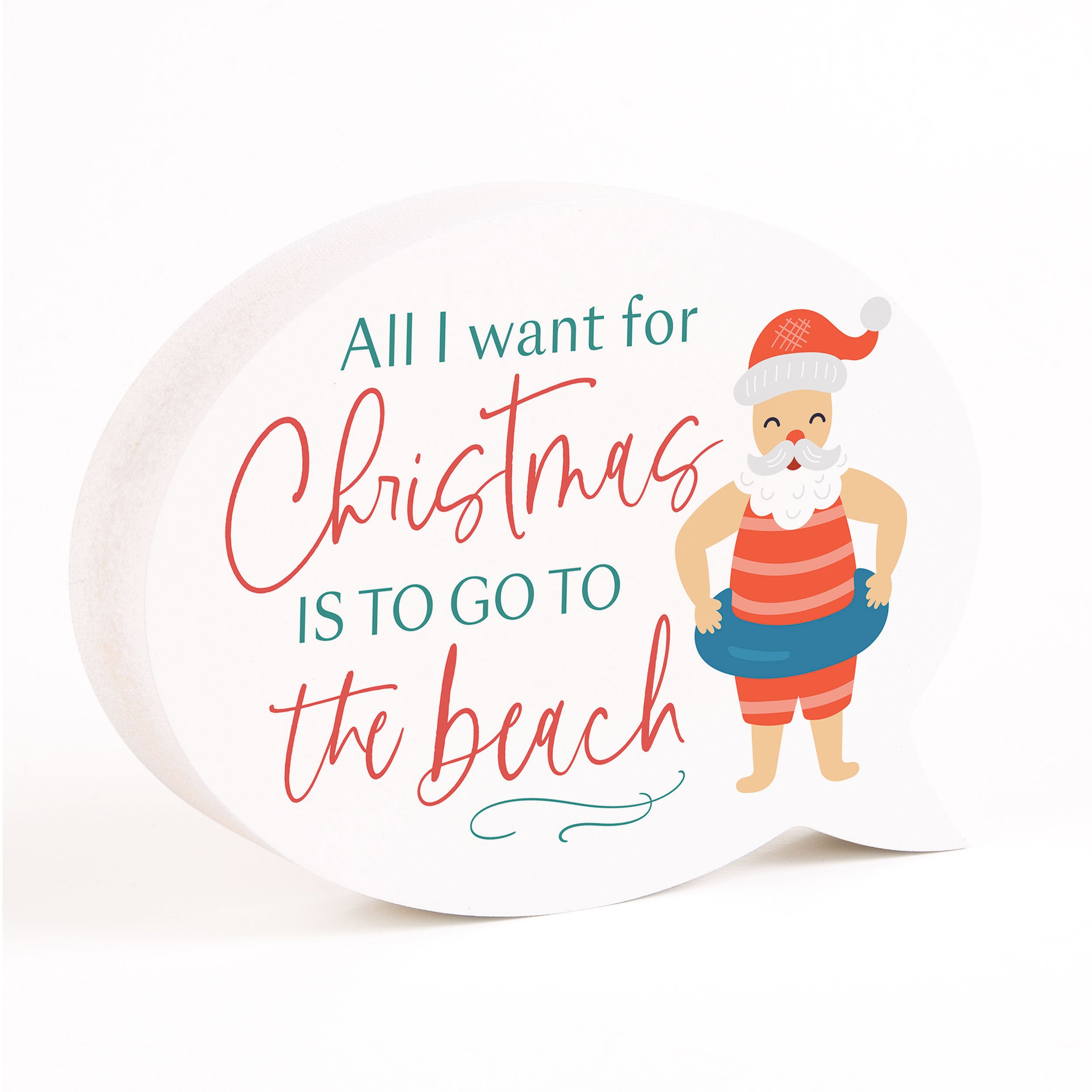 All I Want For Christmas Is To Go To The Beach Word Bubble