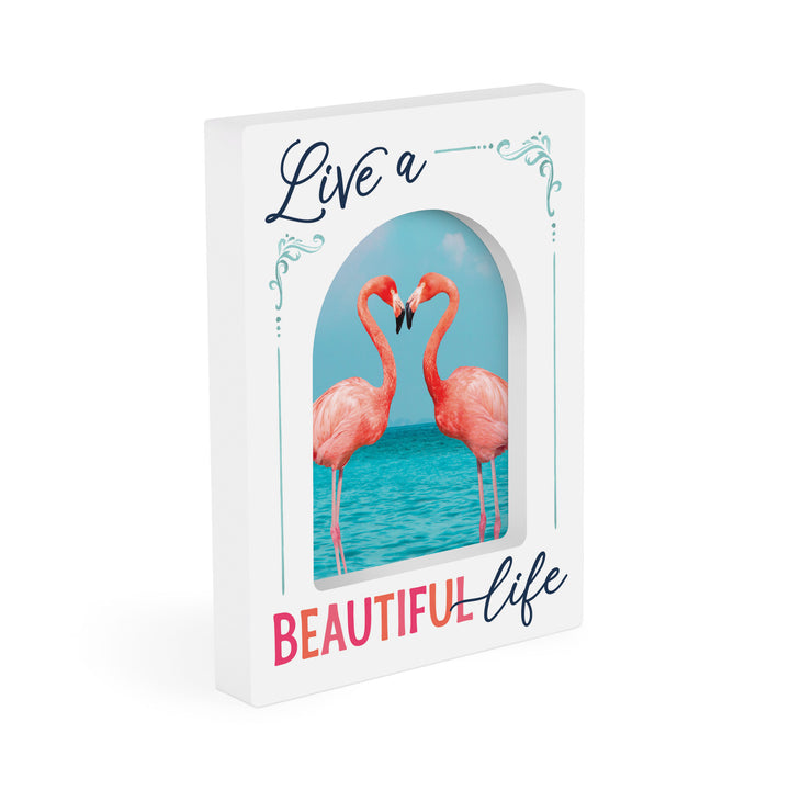 Live a Beautiful Life Carved Arch Décor