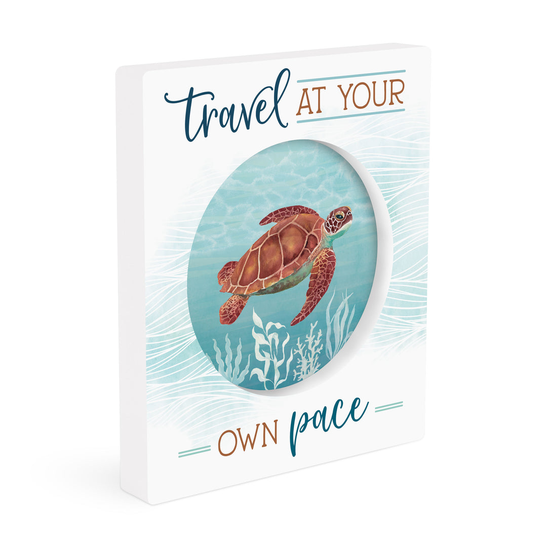 Travel at Your Own Pace Carved Circle Décor