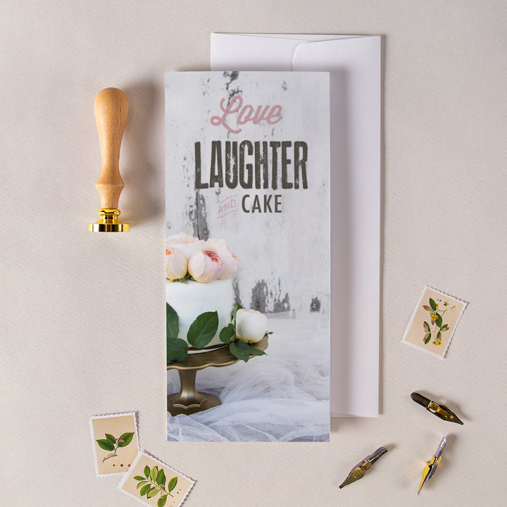 Love & Laughter Wedding Greeting Card