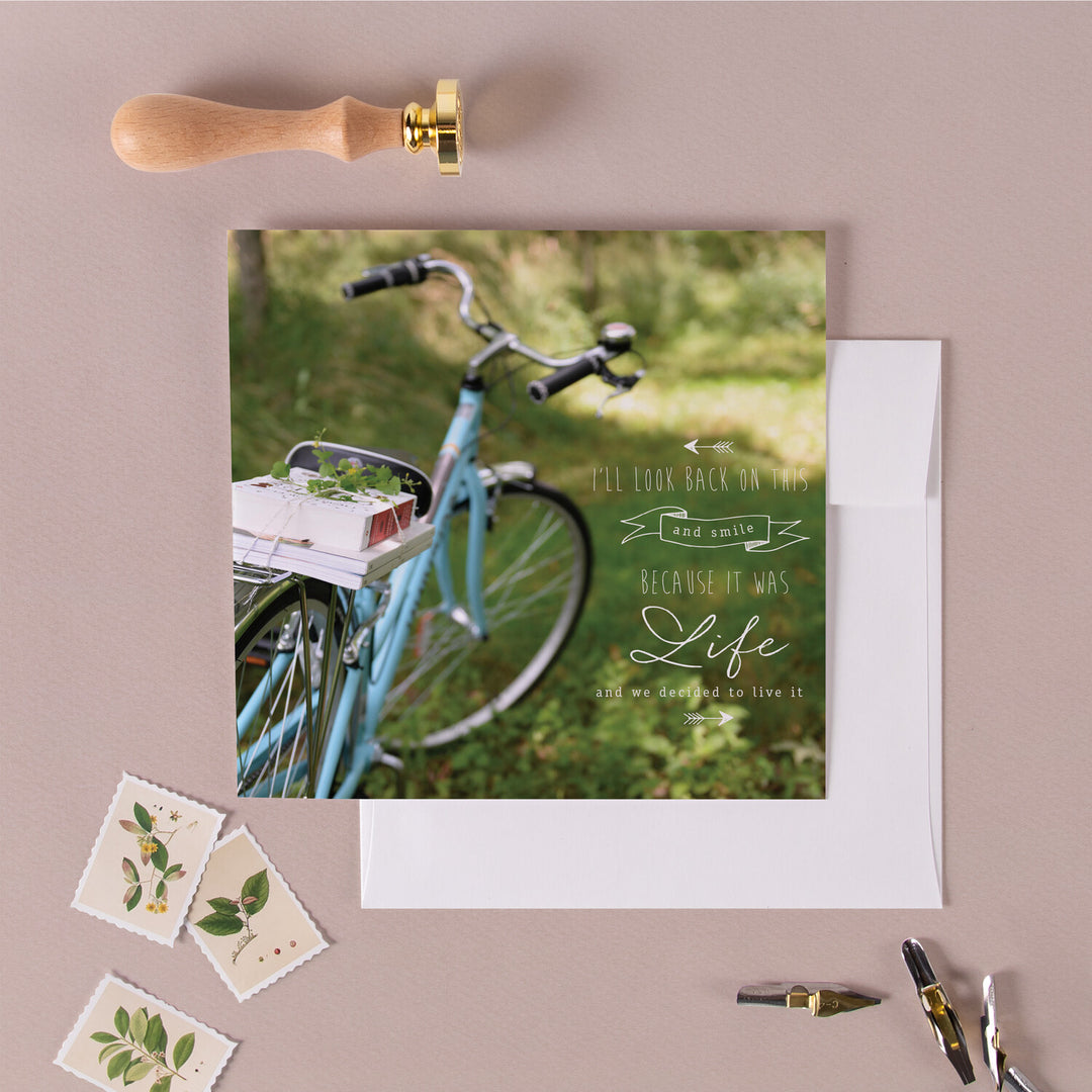 Bike & Books Friendship Greeting Card