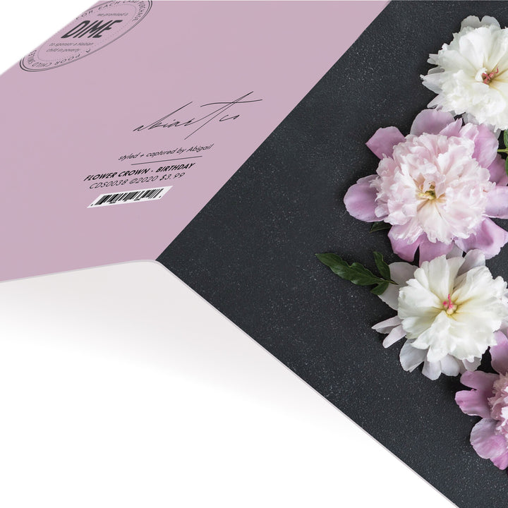 Flower Crown Birthday Greeting Card