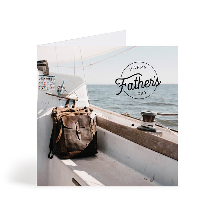 Leather Backpack Father's Day Greeting Card