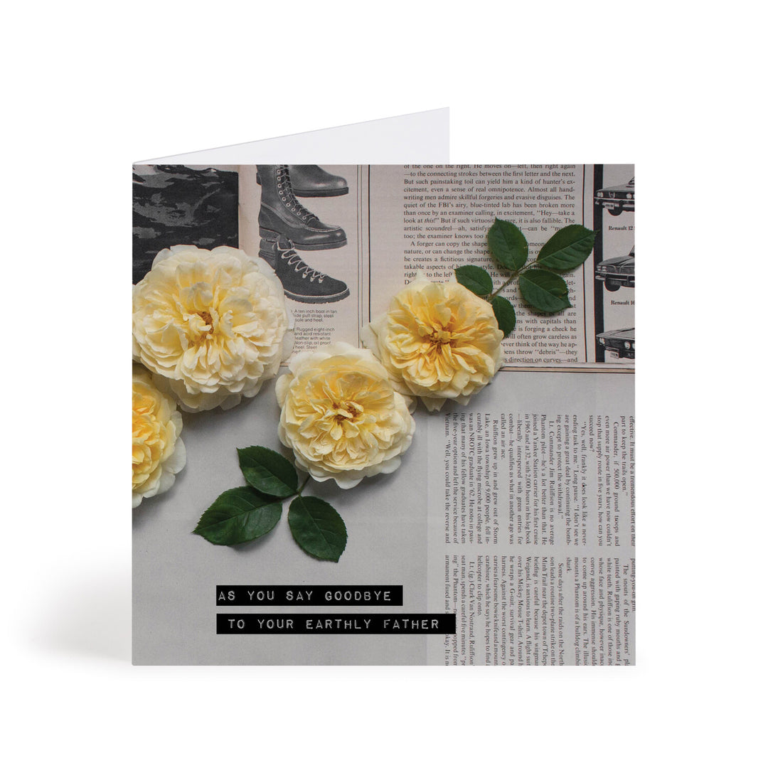 Floral Pages Sympathy Greeting Card