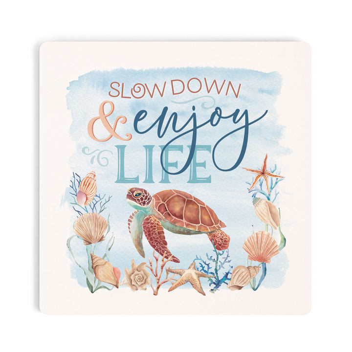 Slow Down & Enjoy Life Ceramic Coaster