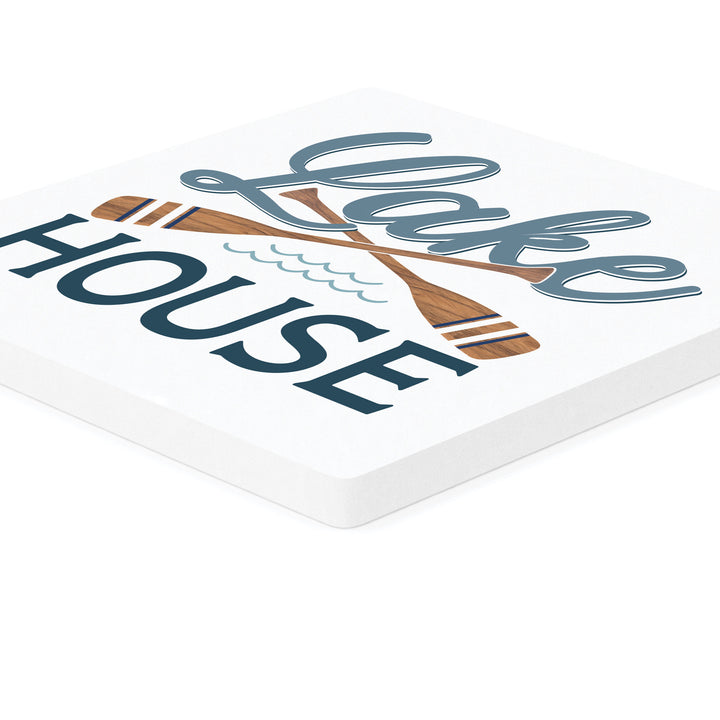 Lake House Ceramic Coaster