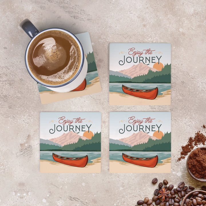 Enjoy The Journey Ceramic Coaster