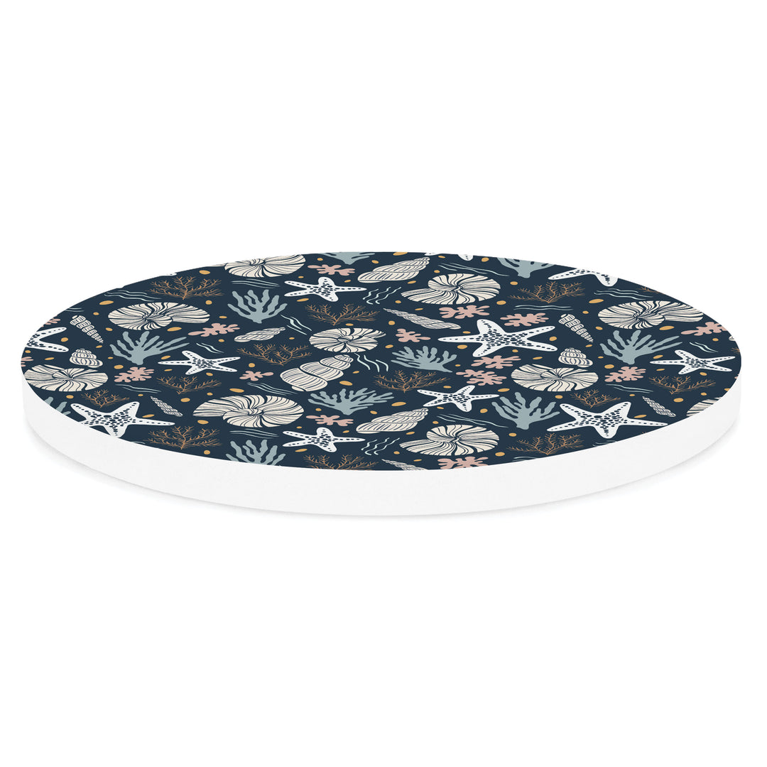 Coastal Pattern Ceramic Coaster