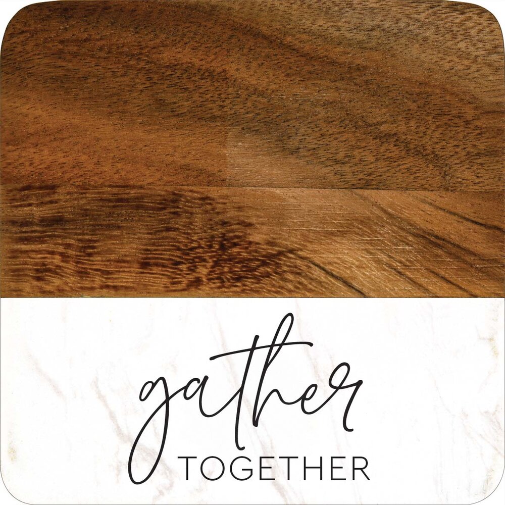 Gather Together Acacia Coaster 4-Pack