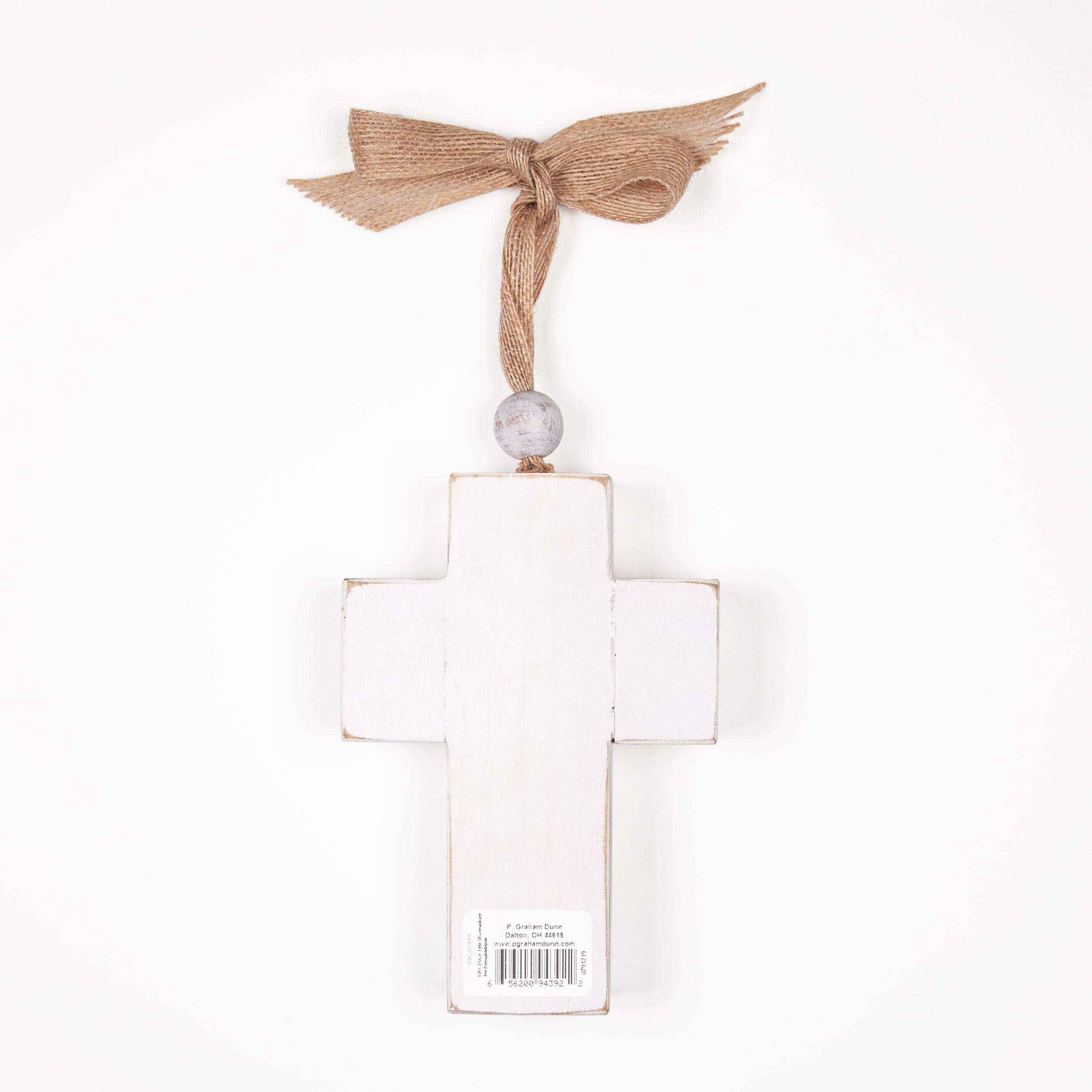 How Great Thou Art Distressed Cross with Ribbon