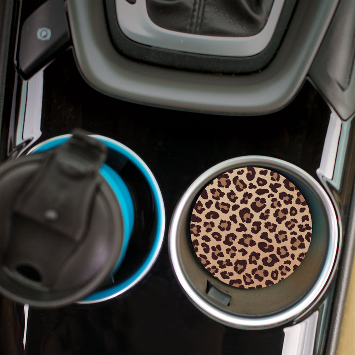 Cheetah Print Car Coaster