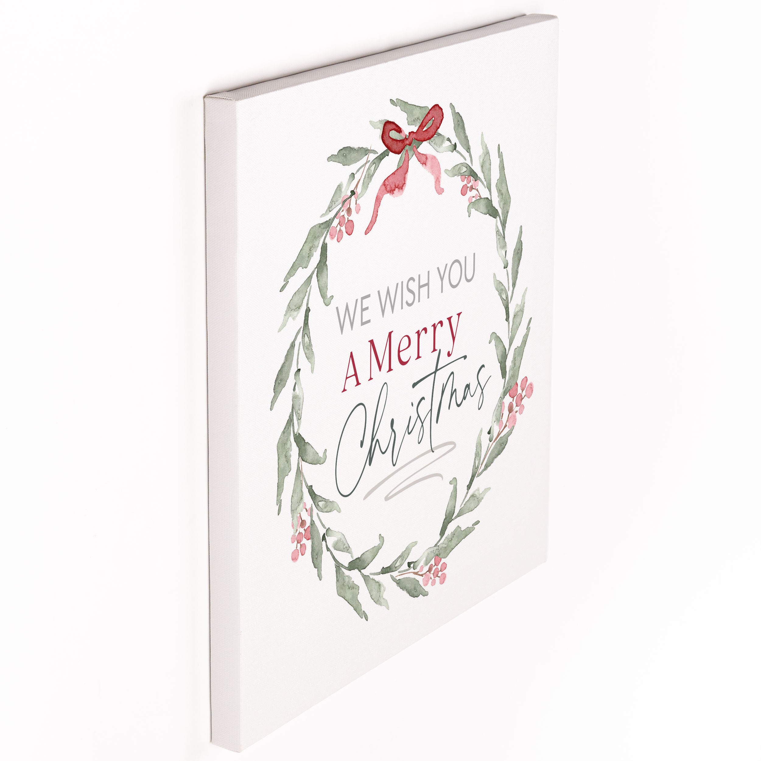 **We Wish You A Merry Christmas Canvas Décor