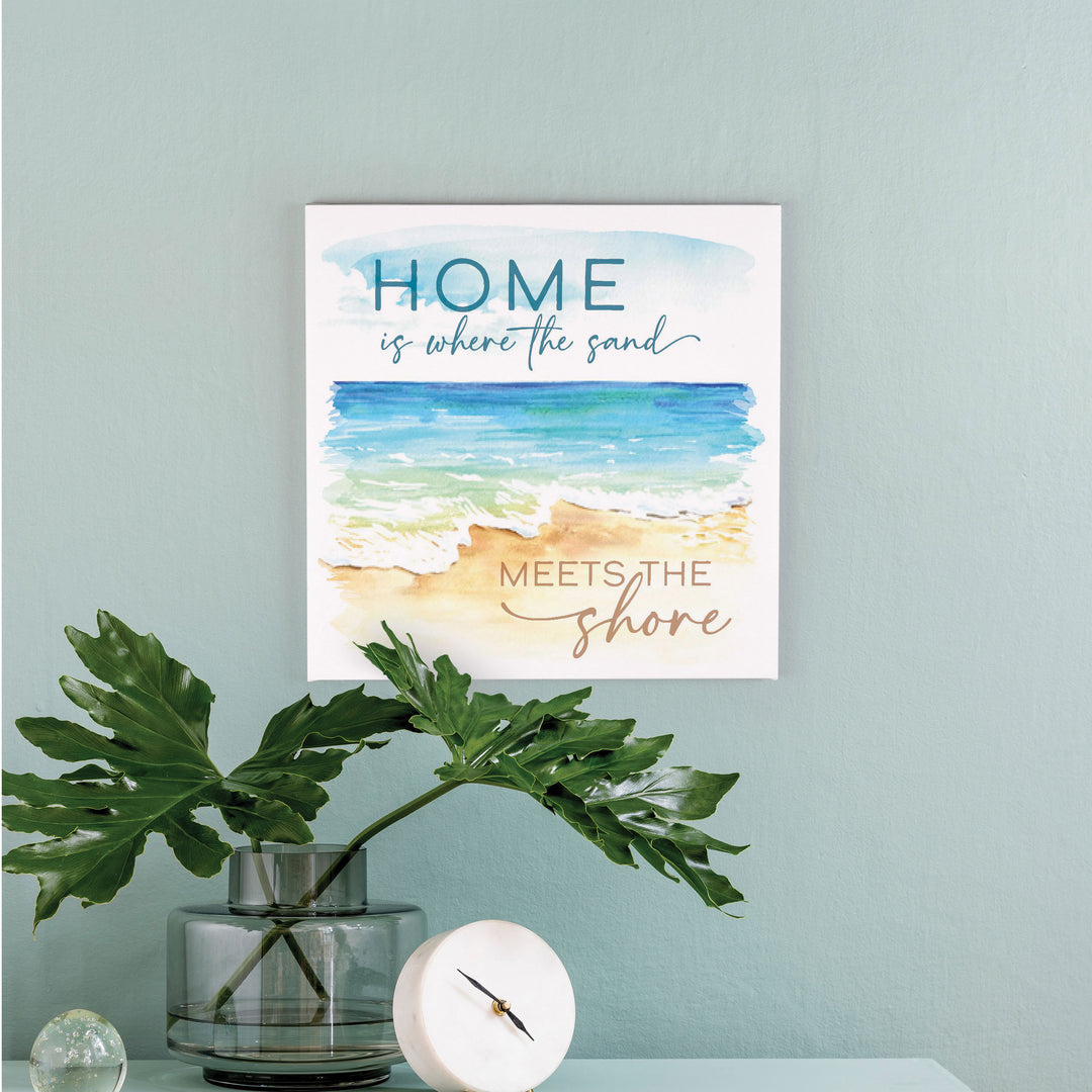 Home Is Where The Sand Meets The Shore Canvas Décor