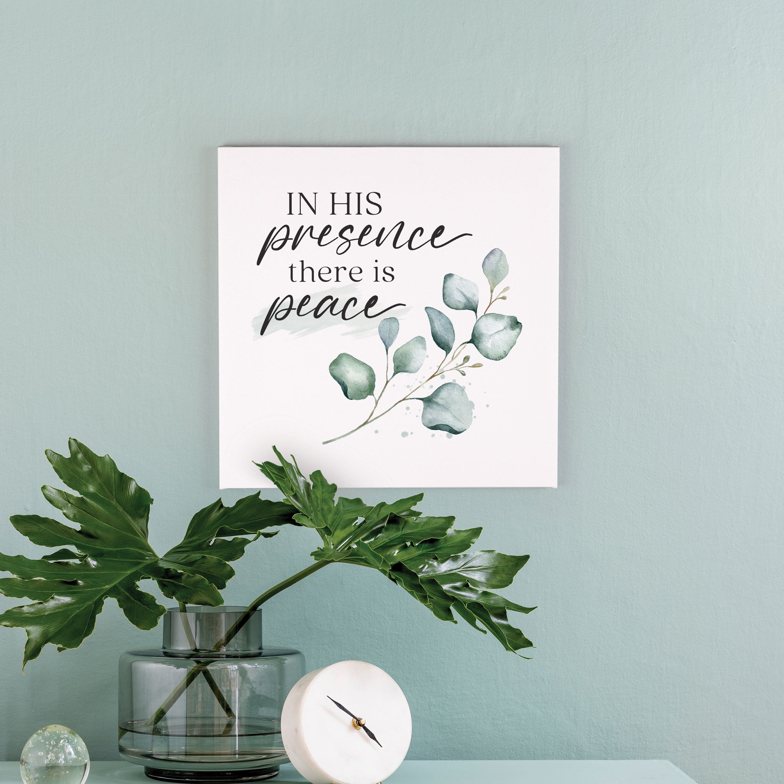 In His Presence There Is Peace Canvas Décor