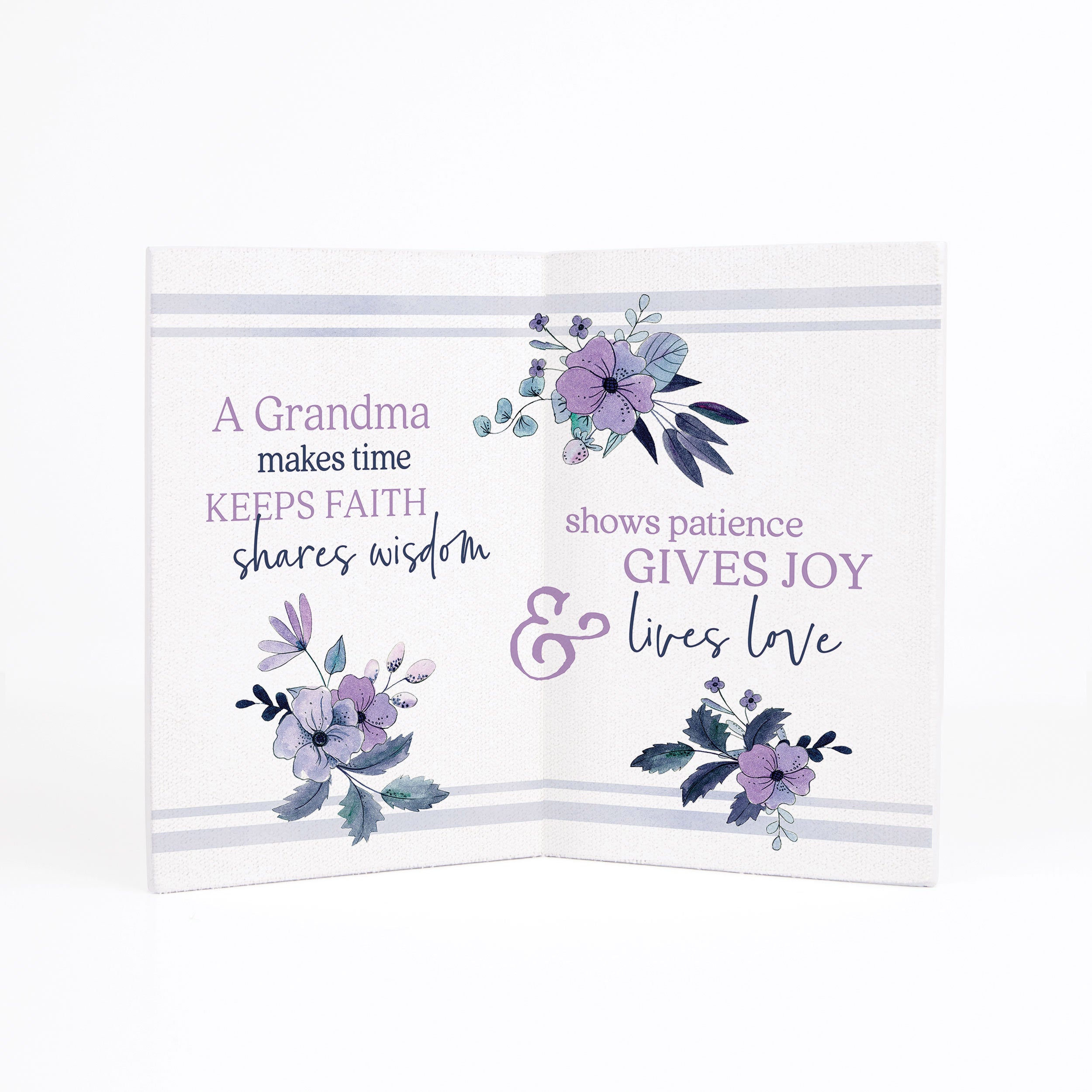 **A Grandma's Love Stays In Our Hearts Forever Wooden Keepsake Card