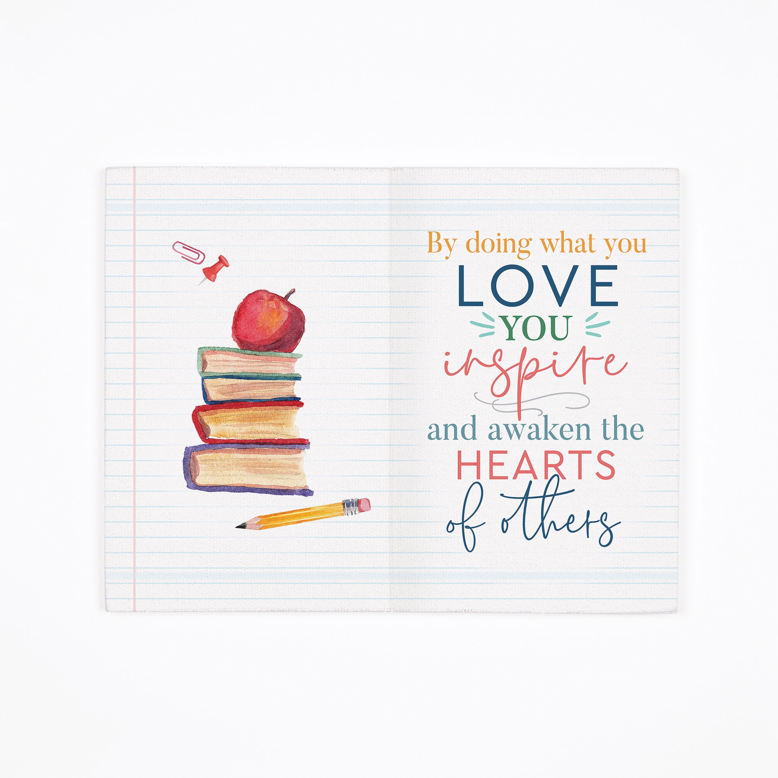 **You Don't Just Teach You Inspire Wooden Keepsake Card