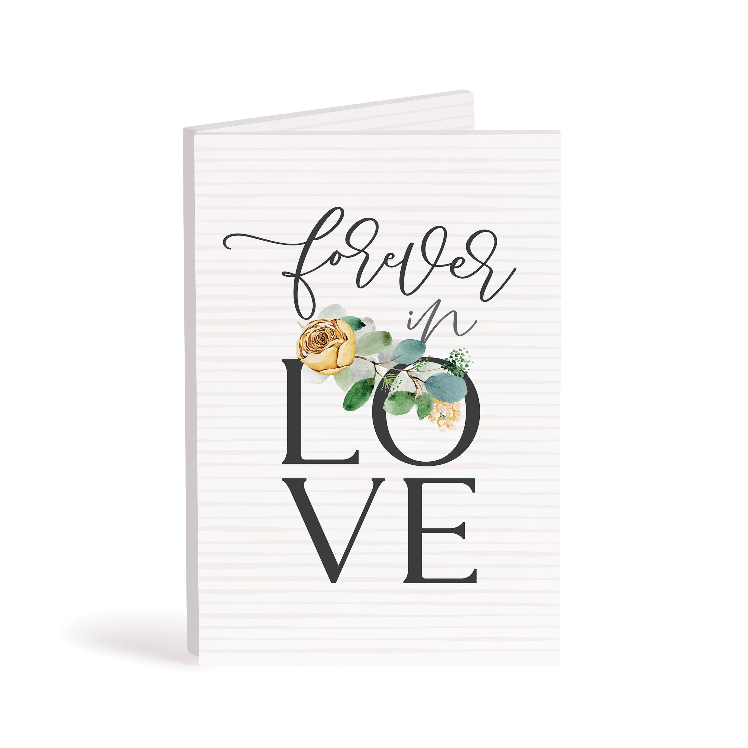 *Forever In Love. Love Begins In A Moment Grows Wooden Keepsake Card