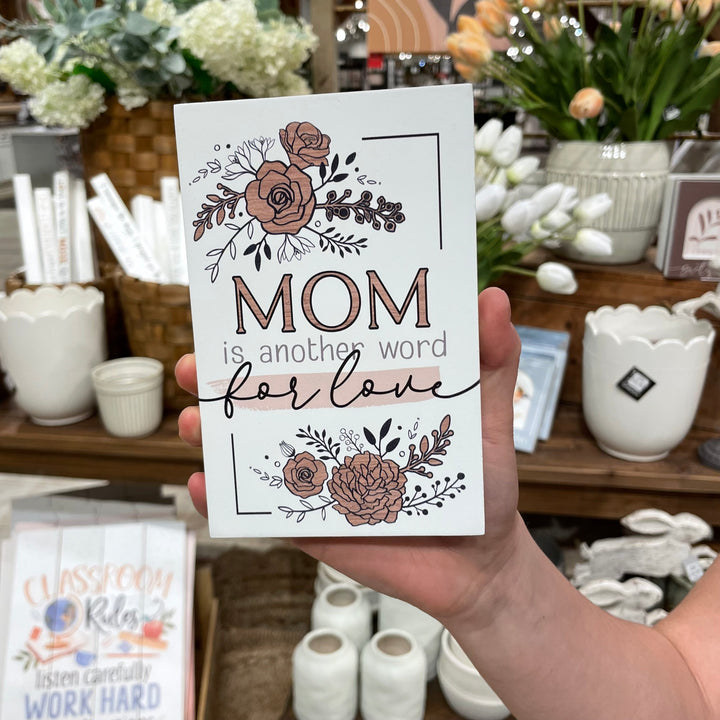 Mom Is Another Word For Love Wooden Keepsake Card