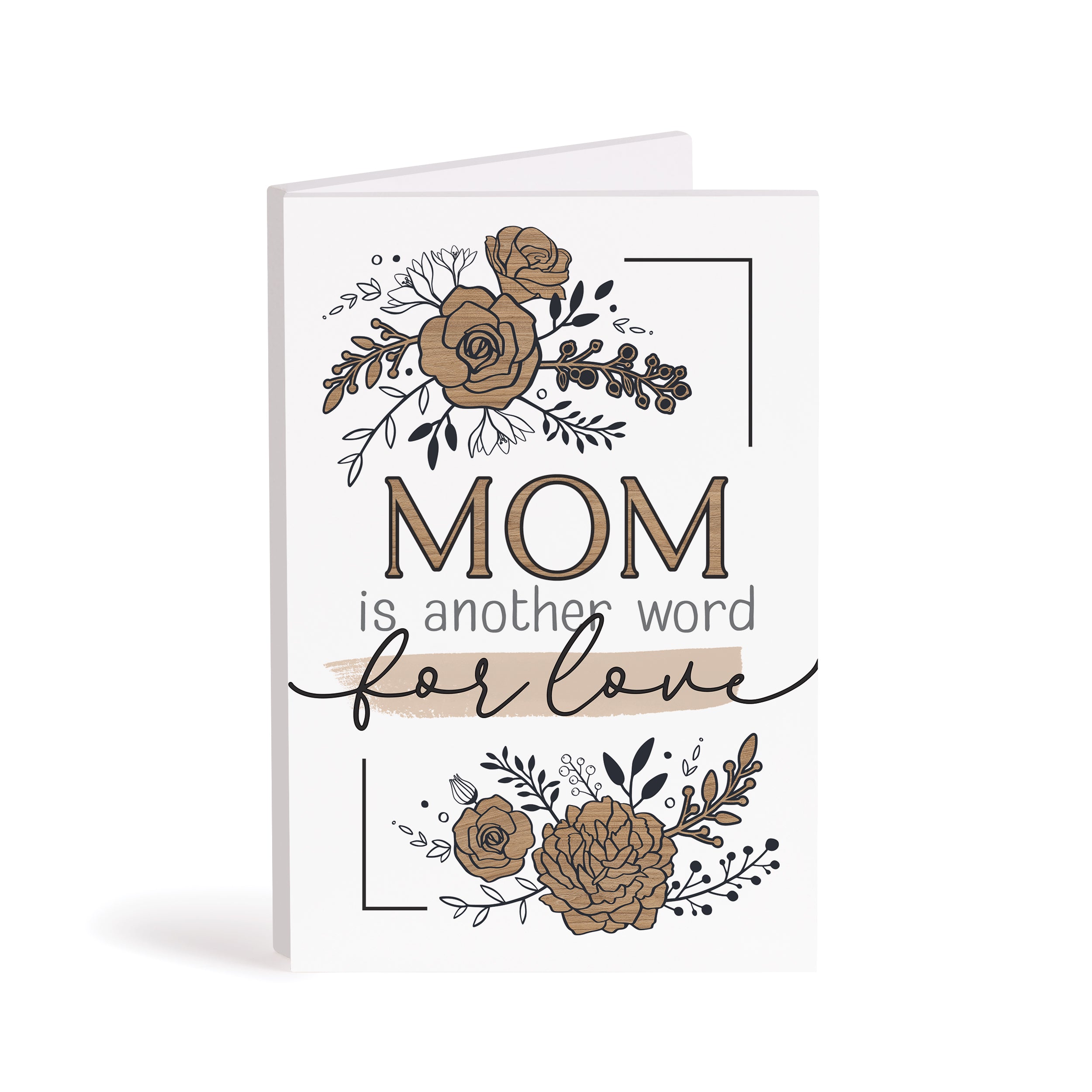 Mom Is Another Word For Love Wooden Keepsake Card