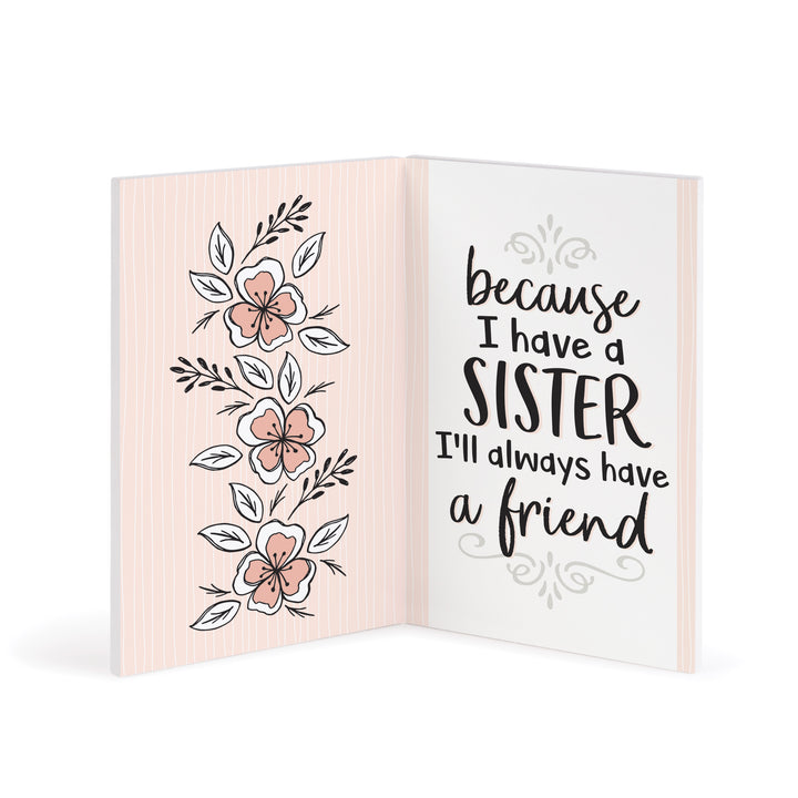 A Sister's Love Wooden Keepsake Card