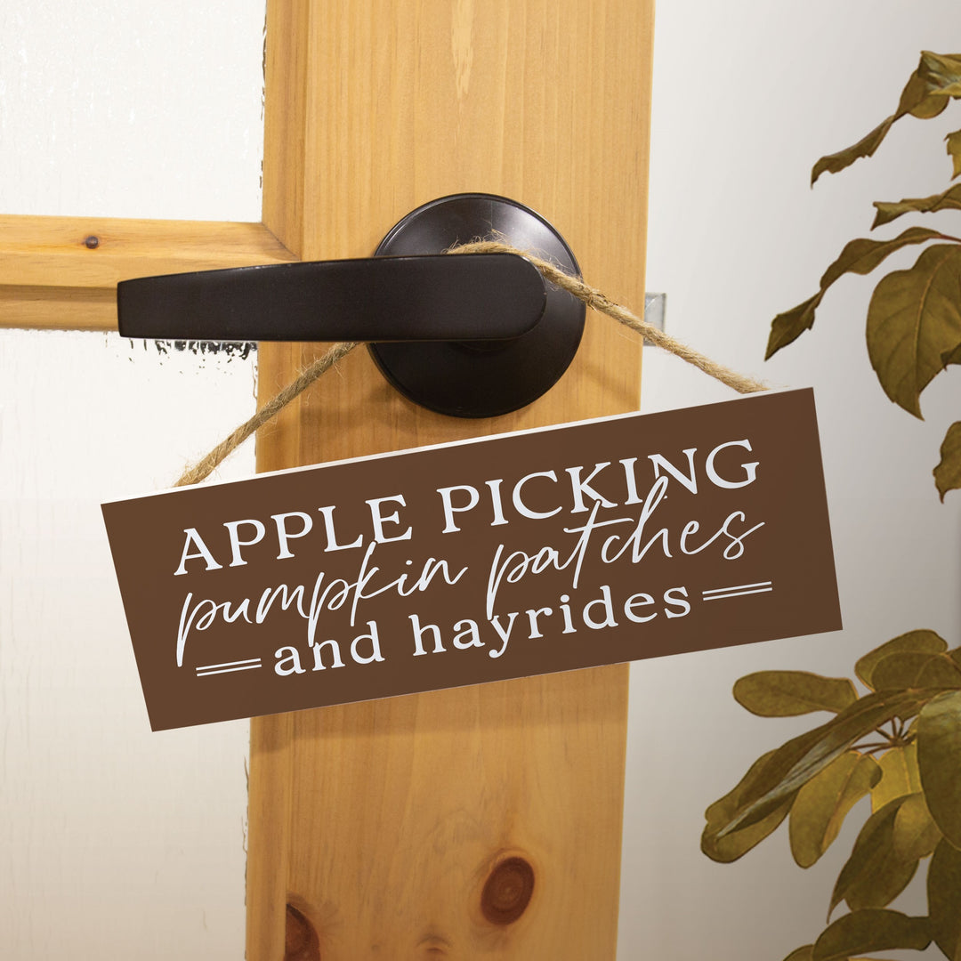 Apple Picking Pumpkin Patches & Hayrides String Sign