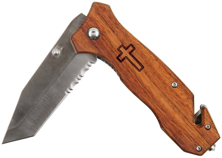 Cross Icon Pocket Knife