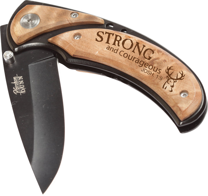 Strong and Courageous Pocket Knife