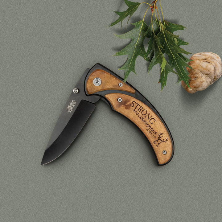 Strong and Courageous Pocket Knife
