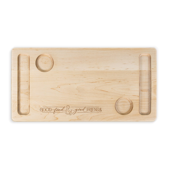 Good Food And Good Friends Maple Serving Board