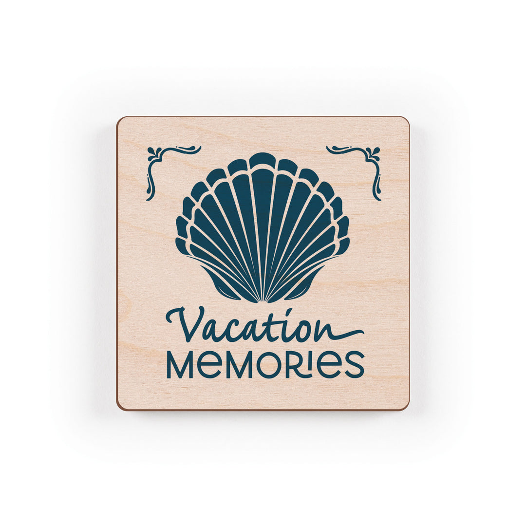 Vacation Memories Maple Veneer Magnet