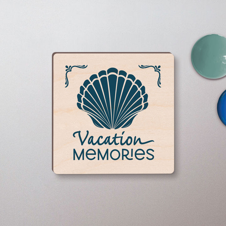 Vacation Memories Maple Veneer Magnet