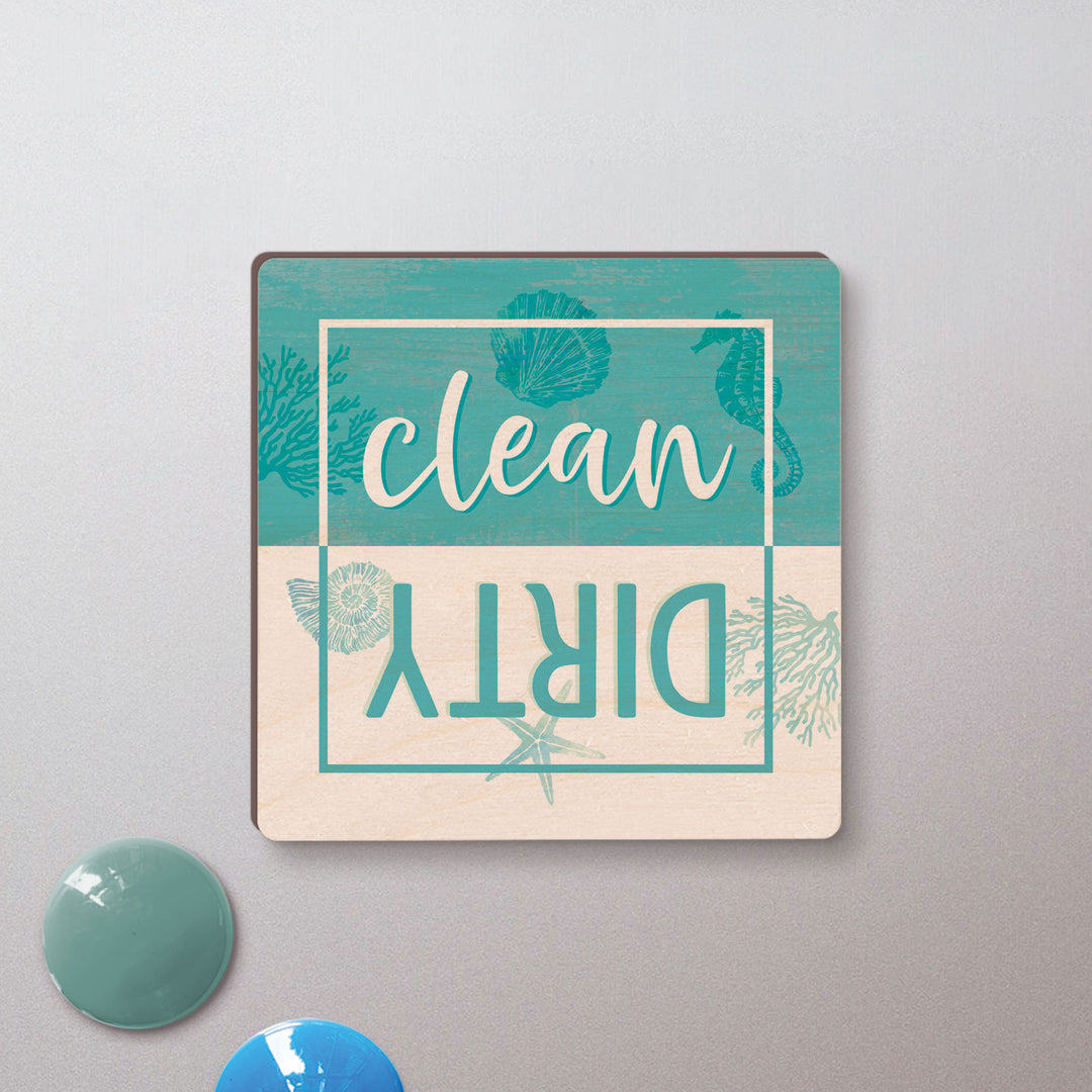 Clean/Dirty Maple Veneer Magnet