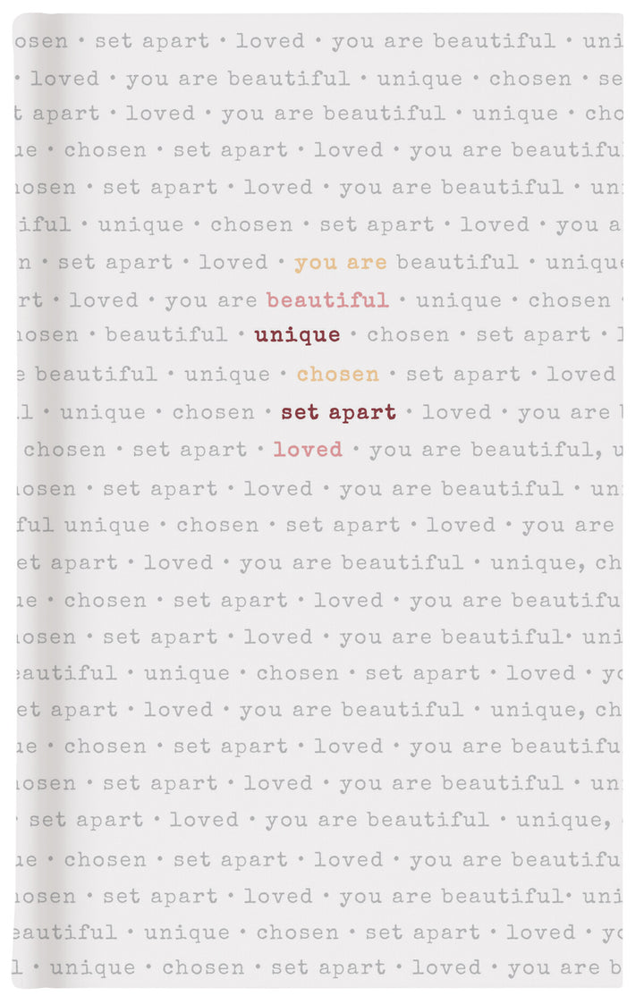 You Are Beautiful Unique Chosen Set Apart Loved Notebook