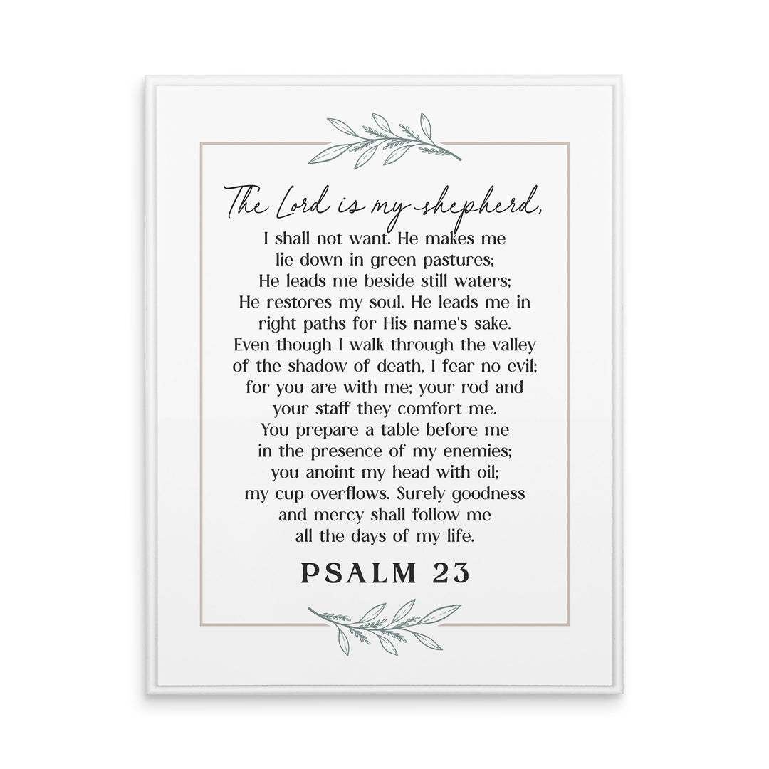 Psalm 23 The Lord Is My Shepherd I Shall Not Want Ornate Décor
