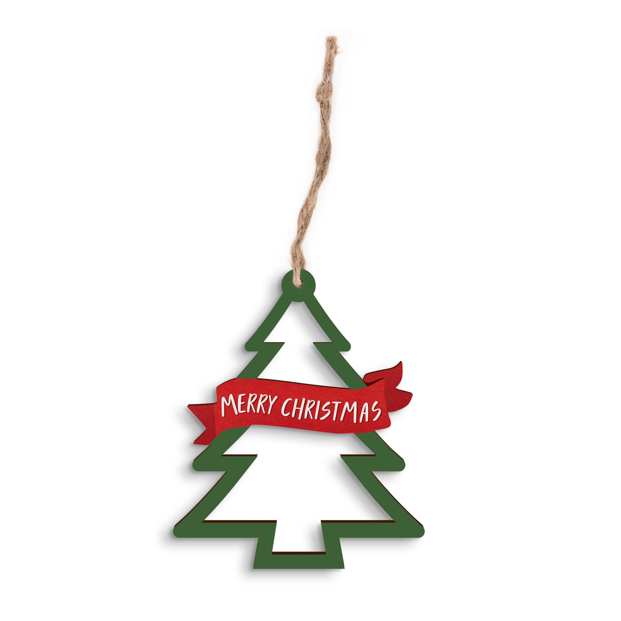 Merry Christmas Cut-Out Ornament