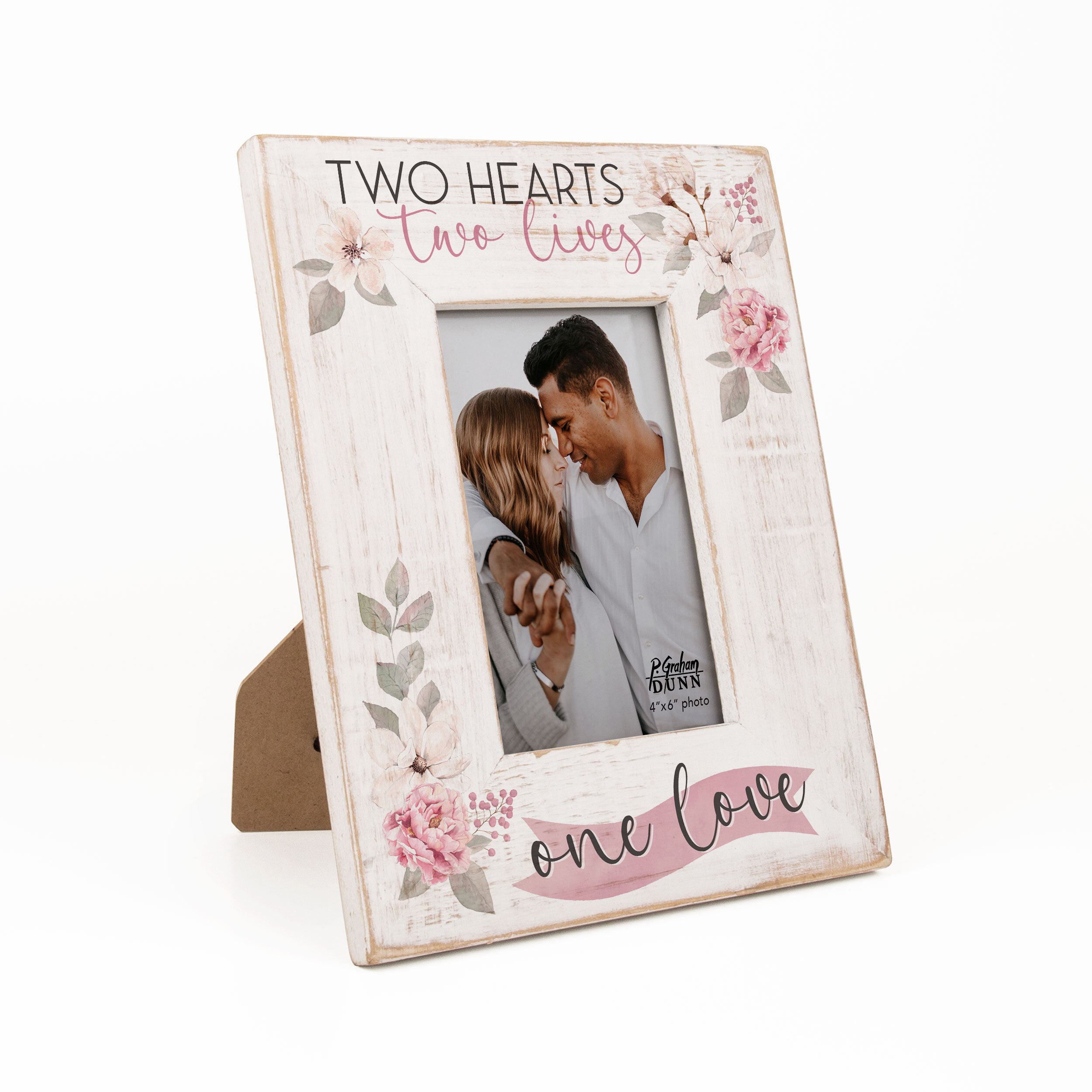 *Two Hearts Two Lives One Love Photo Frame (4x6 Photo)