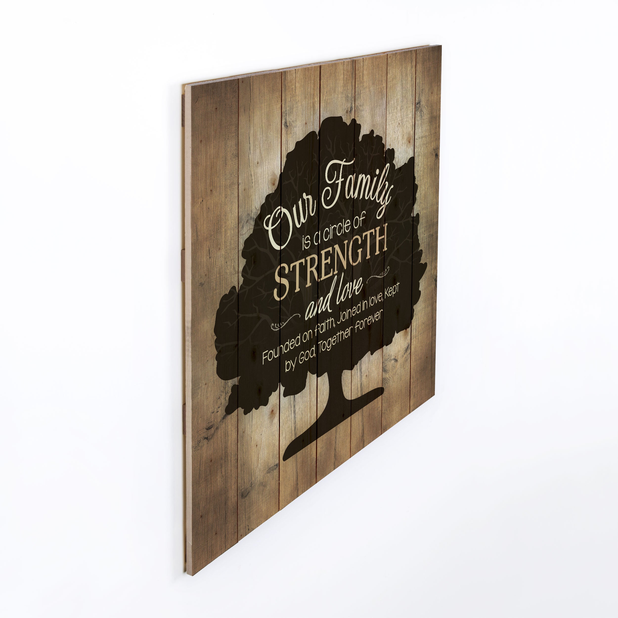 Our Family Is A Circle of Strength & Love Pallet Décor