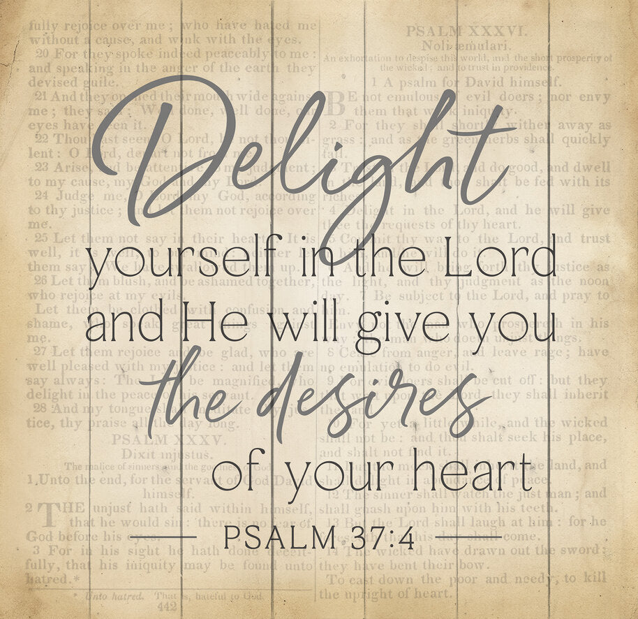 Delight Yourself In The Lord And He Will Give Pallet Décor