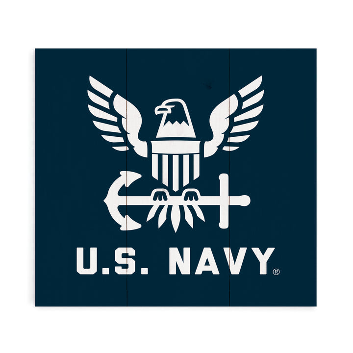 US Navy Logo Pallet Décor