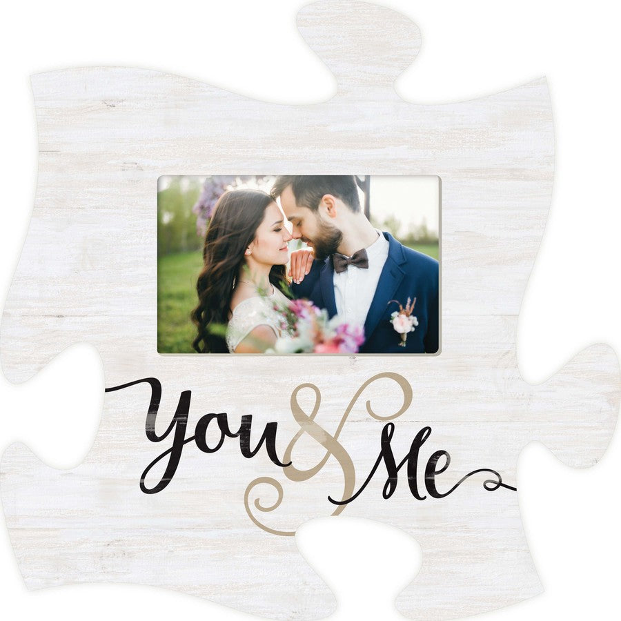 You And Me Puzzle Piece Photo Frame (4x6 Photo)