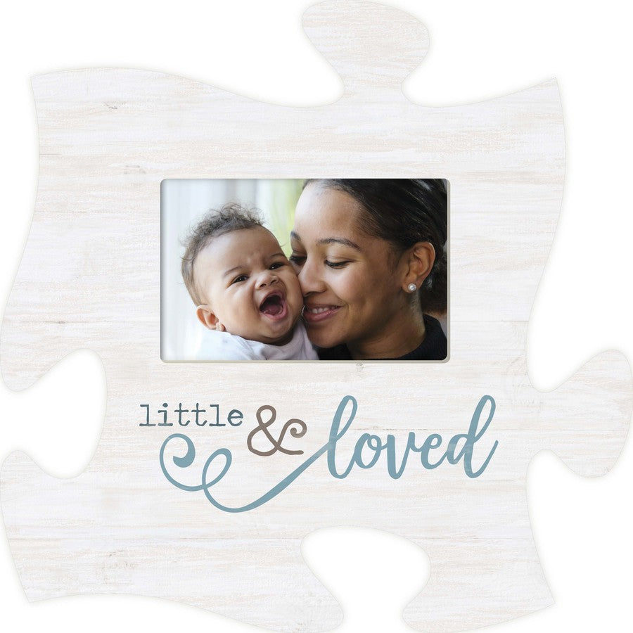 Little And Loved Puzzle Piece Photo Frame (4x6 Photo)