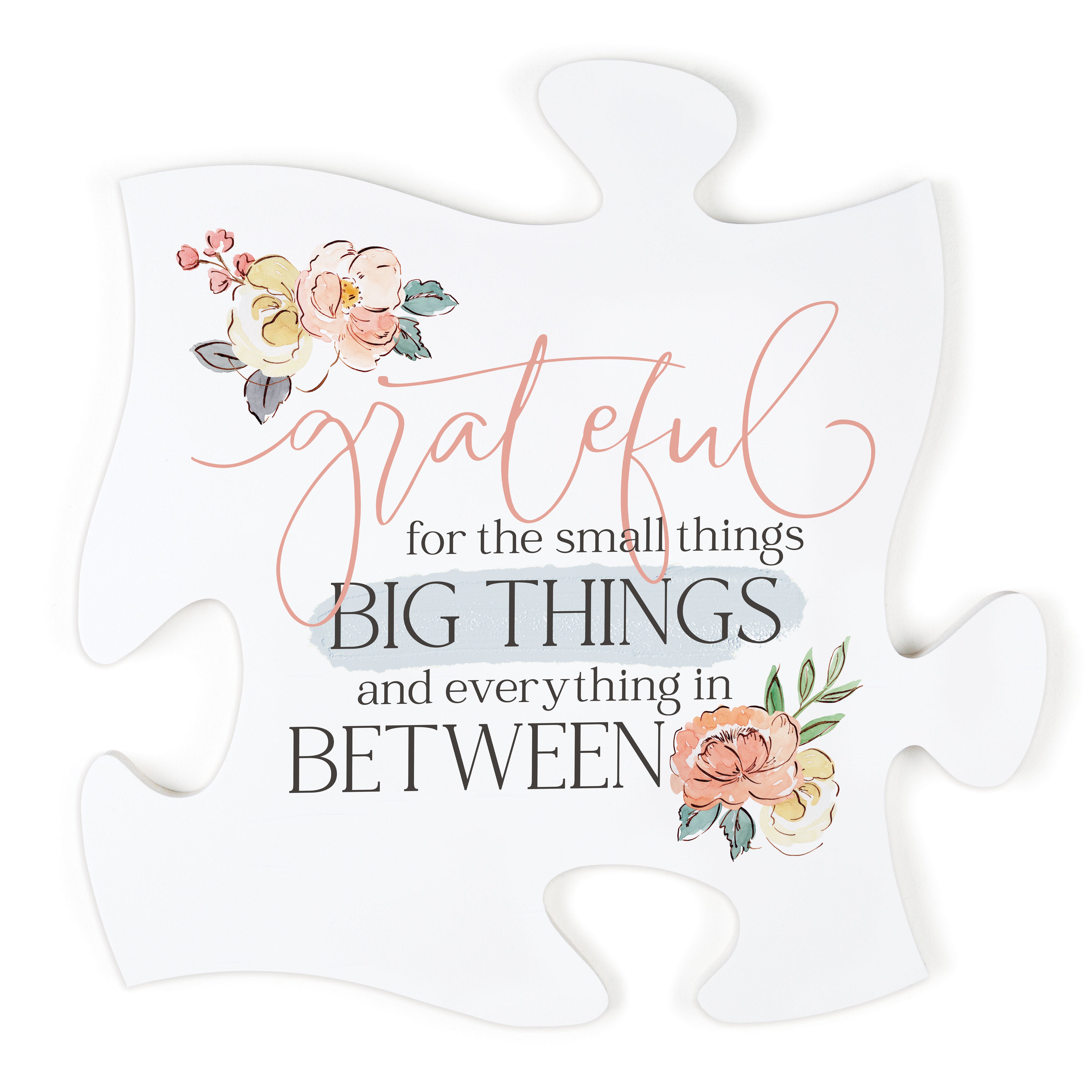 Grateful For The Small Things, Big Things Puzzle Piece Décor